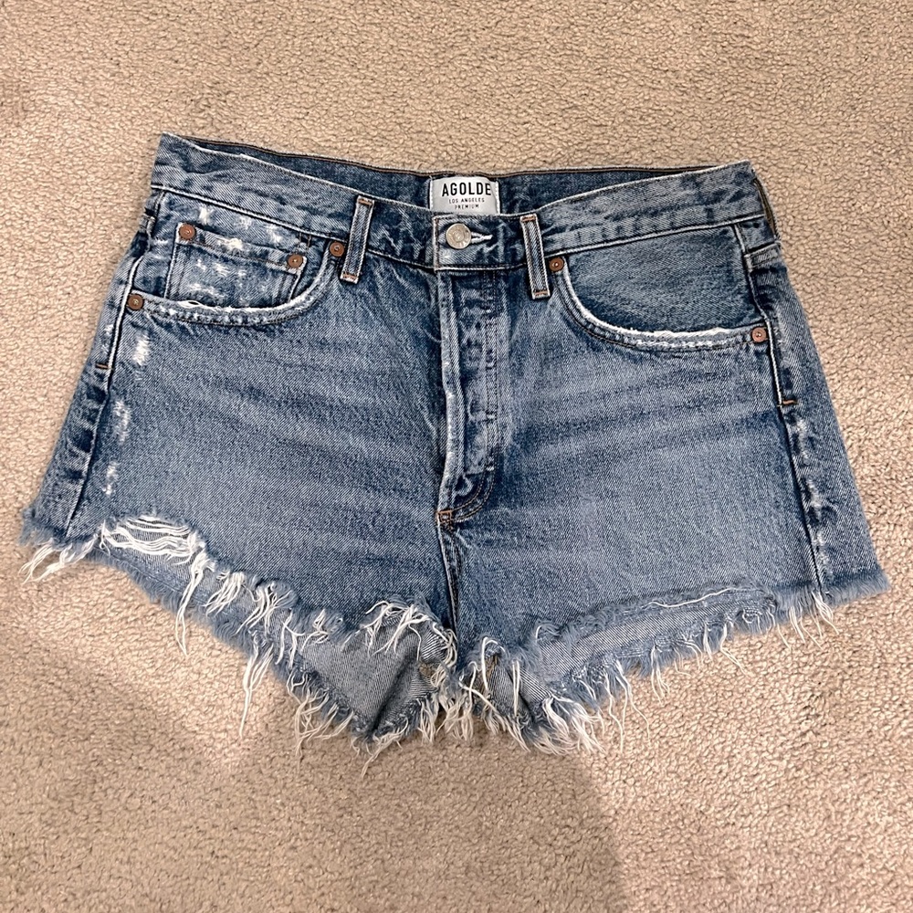 Agolde Parker Vintage Cutoff Shorts, Size 28